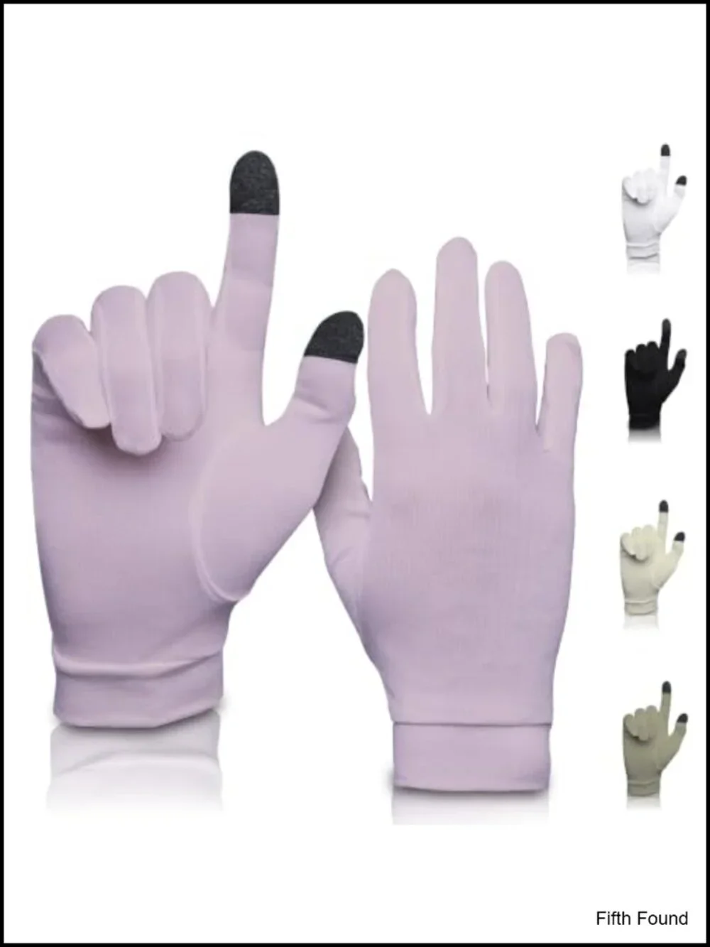 Pure Silk Glove Liners Touchscreen Thermal Unisex with Wash Bag